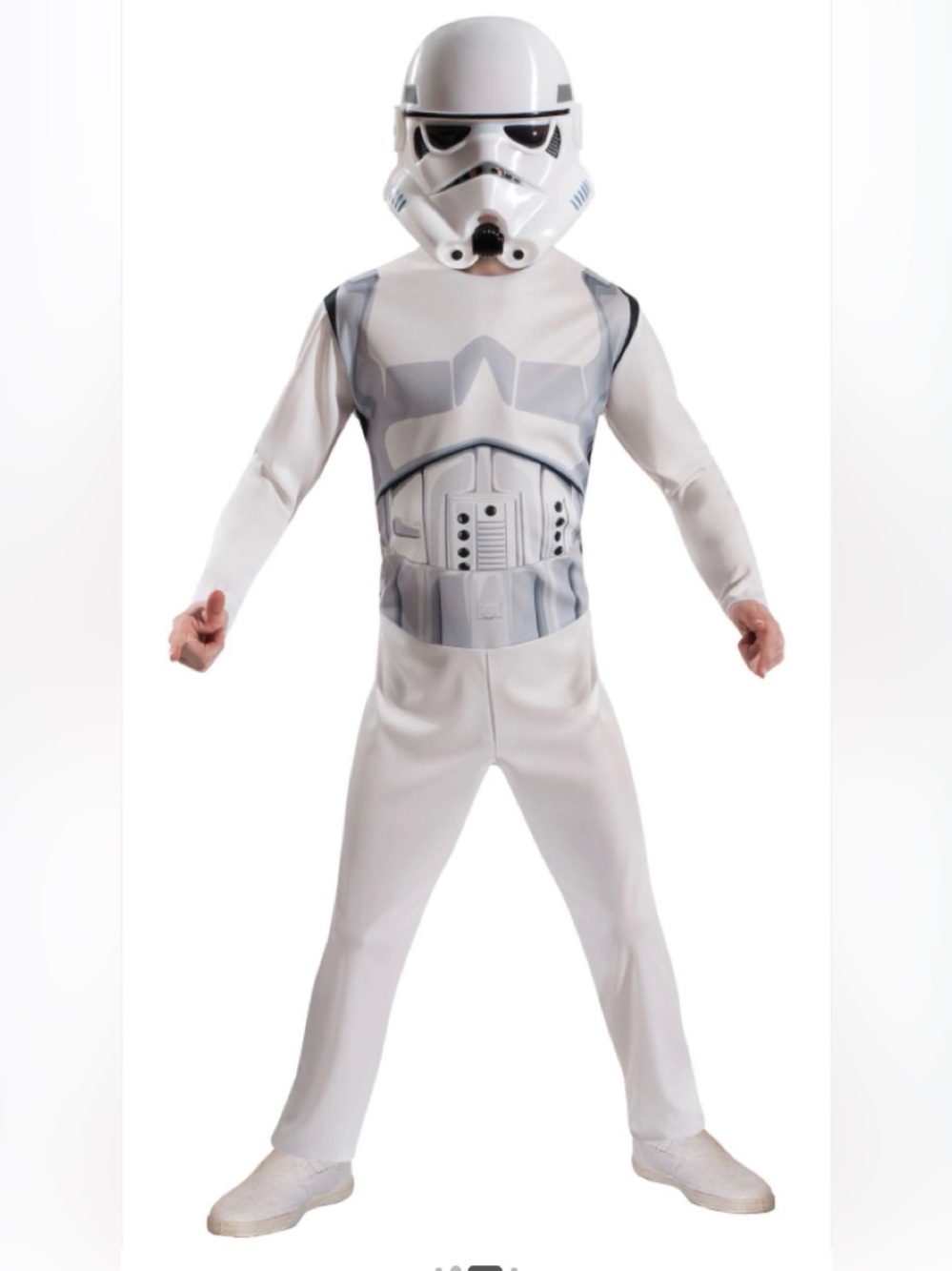 Disney White Stormtrooper action suit / Costume Printed Armor and Helmet New